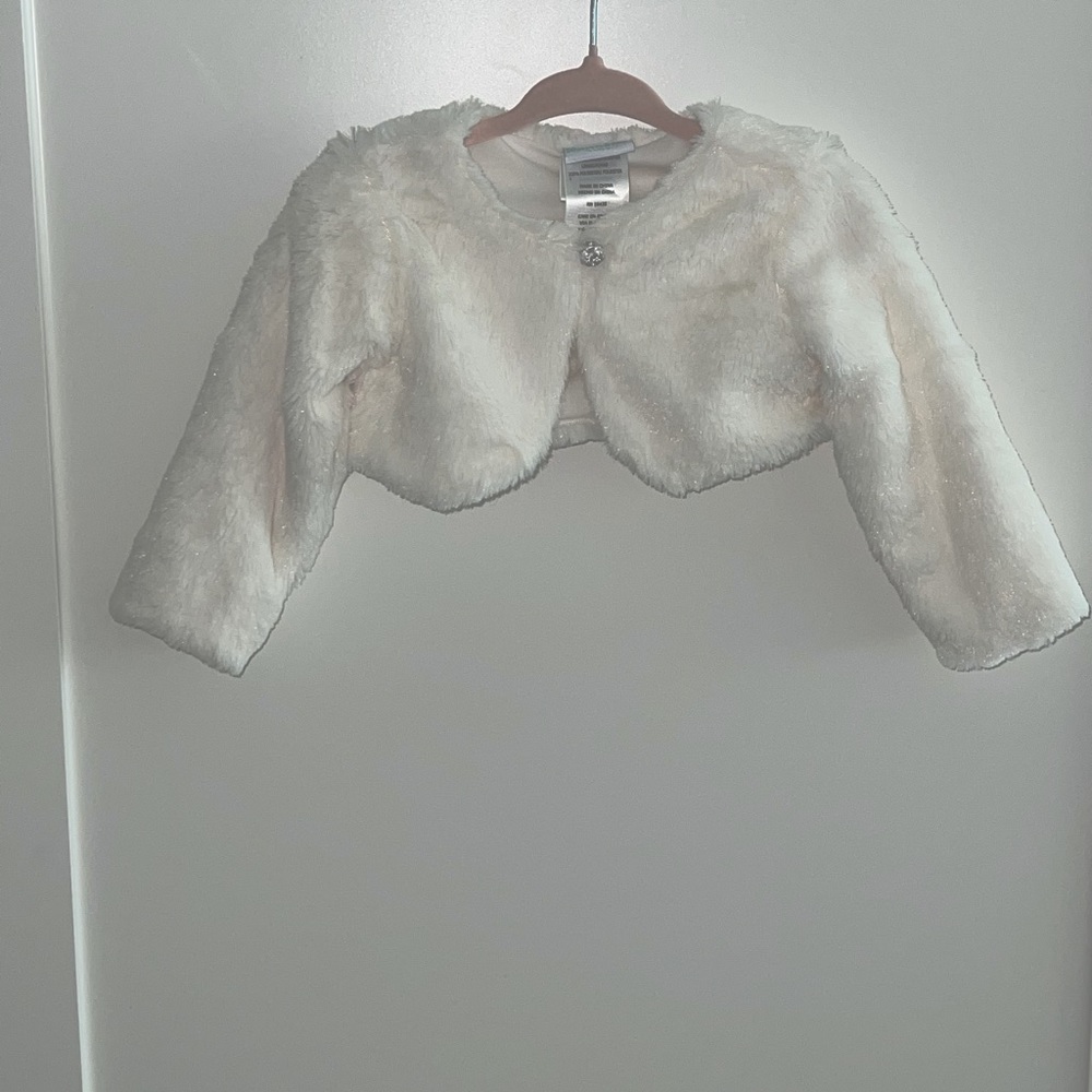 Nannette Baby Girl Cropped Faux Fur Party Jacket